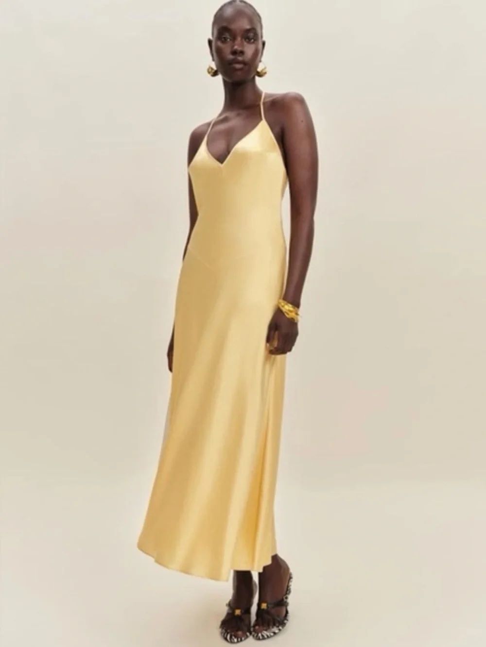 Reformation Nari Silk Sunshine Dress